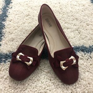 NWOT Alex Marie Leather Burgundy Flats Sz 7.5
